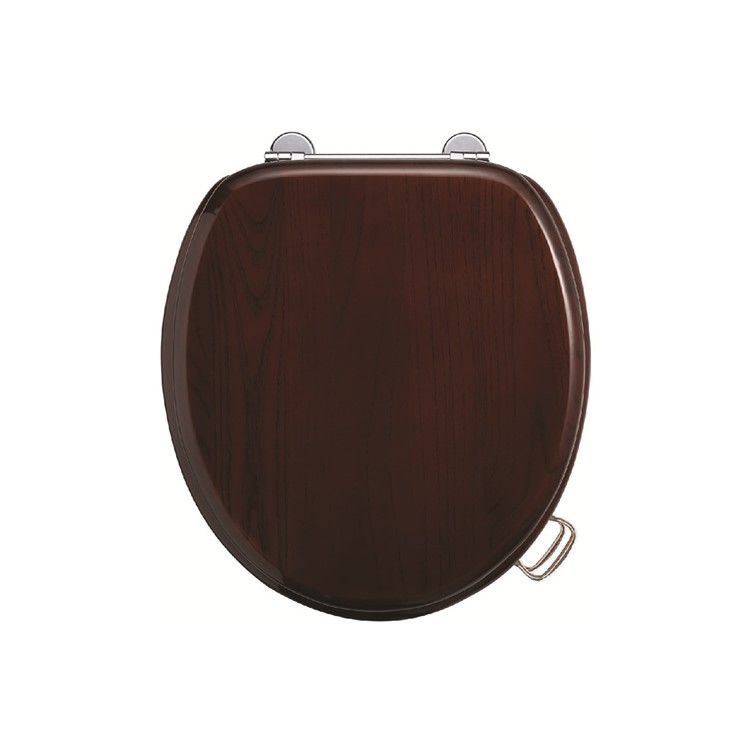 Wooden Soft Close Mahogany Toilet Seat