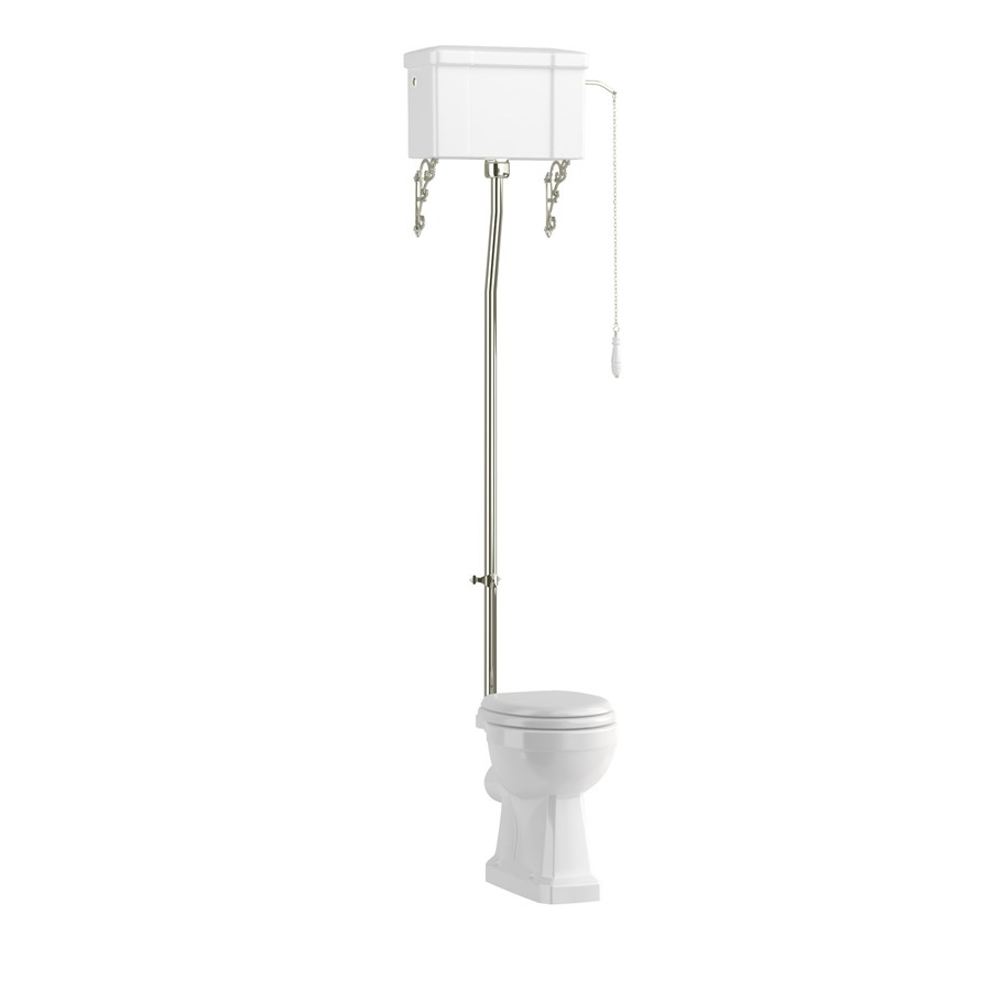 Standard High Level Wc With Single Flush Ceramic Cistern